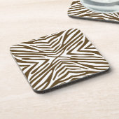 Pecan Neutral Zebra Getränkeuntersetzer (Linke Seite)