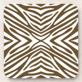 Pecan Neutral Zebra Getränkeuntersetzer (Vorderseite)