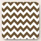 Pecan Neutral Zickzack Getränkeuntersetzer (Vorderseite)