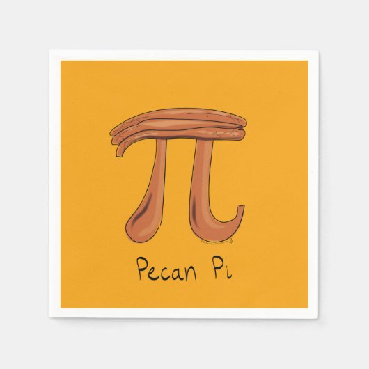 Pecan Pi Niedlich Mah Pi Day Party Napkins Serviette (Vorderseite)