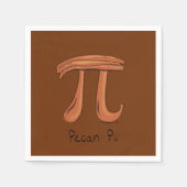 Pecan Pi Niedlich Mah Pi Day Party Napkins Serviette (Vorderseite)