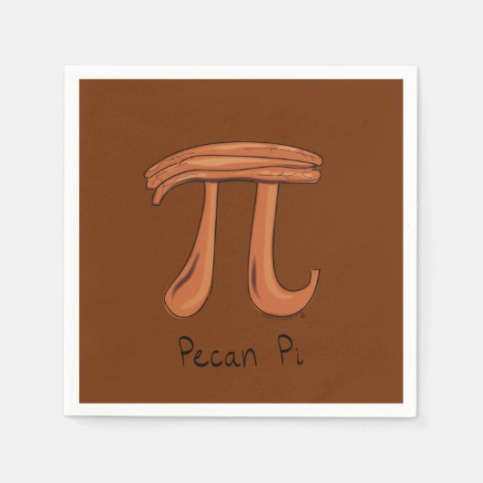 Pecan Pi Niedlich Mah Pi Day Party Napkins Serviette (Vorderseite)