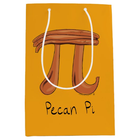 Pecan Pi Symbol Math Lehrer Mittlere Geschenktüte (Vorderseite)
