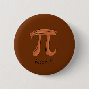 Pecan Pi Symbol Math Lehrer Niedliche Kinder Button