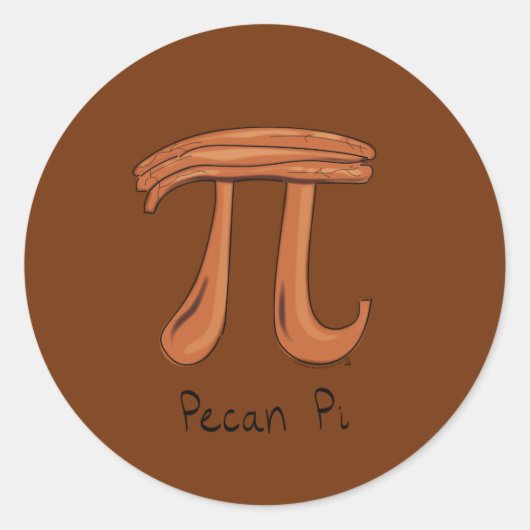 Pecan Pi Symbol Math Lehrer Niedliche Kinder Runder Aufkleber (Vorderseite)