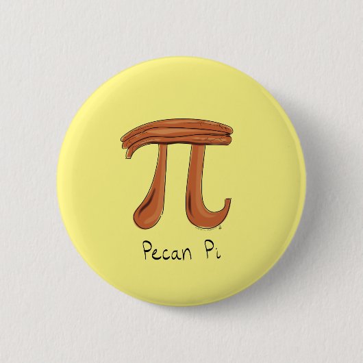 Pecan Pi Symbol Niedlich Mathe Lehrer Geschenk Button (Vorderseite)
