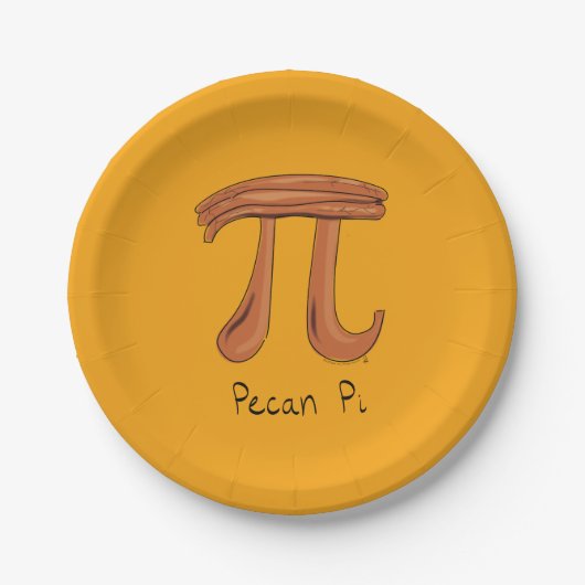 Pecan Pi Symbol Niedlich Mathe Lehrer Geschenk Pappteller (Vorderseite)