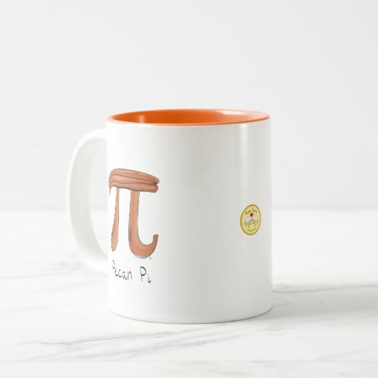 Pecan Pi Symbol Niedlich Mathe Lehrer Geschenk Zweifarbige Tasse (Vorderseite Links)