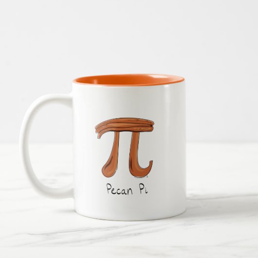 Pecan Pi Symbol Niedlich Mathe Lehrer Geschenk Zweifarbige Tasse (Links)