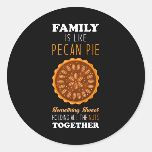 Pecan Pie inspirierendes Familienangebot Runder Aufkleber (Vorderseite)