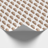 Pecan Pie mit weißem Creme-Aquarellmuster Geschenkpapier (Ecke)