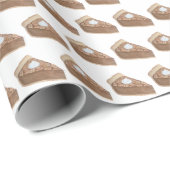 Pecan Pie mit weißem Creme-Aquarellmuster Geschenkpapier (Rolleneckpunkt)