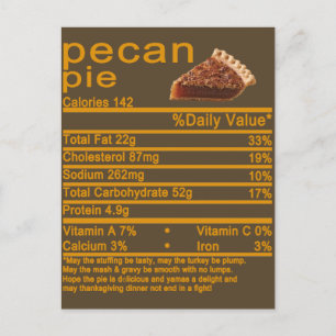 Pecan Pie Nutrition Facts Erntedank cake T-Shir Postkarte