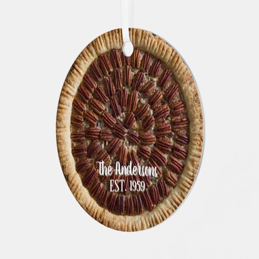 Pecan Pie Pie Baker Personalisiert Ornament Aus Metall (Vorderseite links)