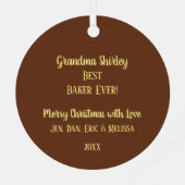 Pecan Pie Pie Baker Personalisiert Ornament Aus Metall (Rückseite)