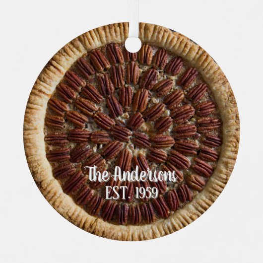 Pecan Pie Pie Baker Personalisiert Ornament Aus Metall (Vorderseite)