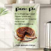 Pecan Pie Recipe Personalisiert Geschirrtuch