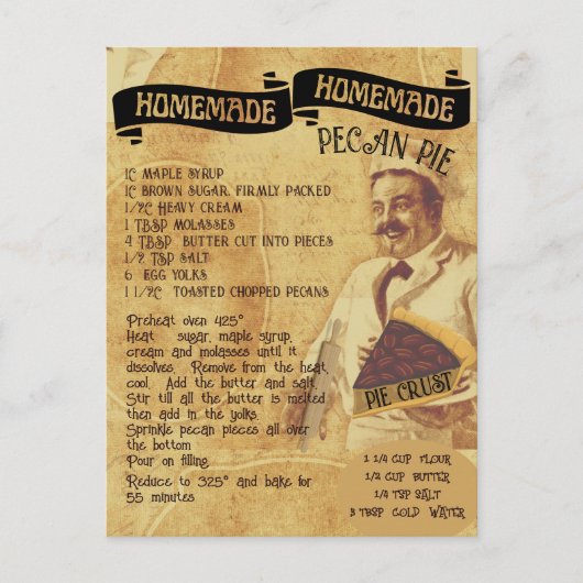 Pecan Pie Recipe | Postkarte (Vorderseite)