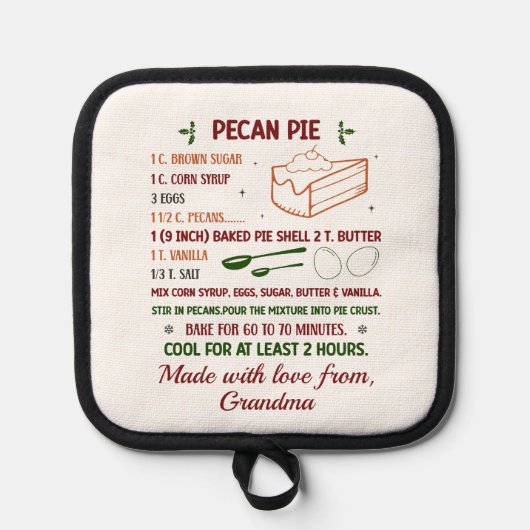 Pecan Pie Recipe Topflappen (Vorderseite)