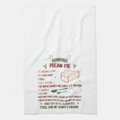 Pecan Pie Rezept Weihnachten Geschirrtuch (Vertikal)