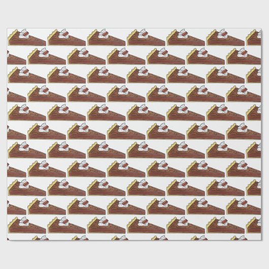 Pecan Pie Tart Southern Food Slice Dessert Feinsch Geschenkpapier (Flach)