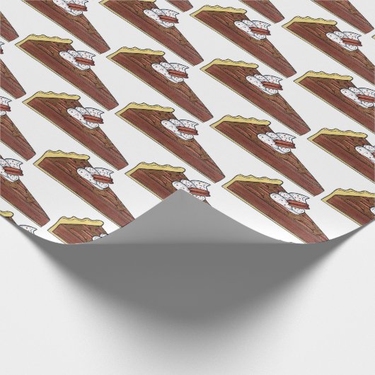 Pecan Pie Tart Southern Food Slice Dessert Feinsch Geschenkpapier (Ecke)
