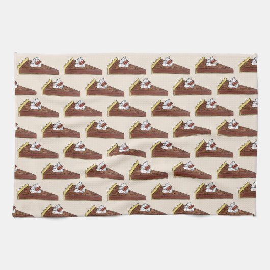 Pecan Pie Tart Southern Food Slice Dessert Feinsch Geschirrtuch (Horizontal)