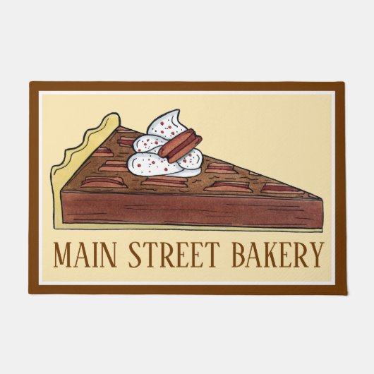 Pecan Pie Tart Südliche Weihnachtsgebäck Fußmatte (Vorderseite)