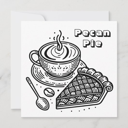 Pecan Pie und Kaffee | Farbe (Vorderseite)