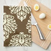 Pecan Southern Hütte Damask Geschirrtuch (Viertel Falte)