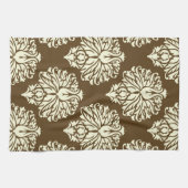 Pecan Southern Hütte Damask Geschirrtuch (Horizontal)