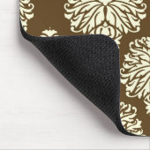 Pecan Southern Hütte Damask Mousepad (Ecke)