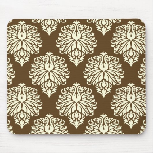 Pecan Southern Hütte Damask Mousepad (Vorne)