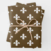 Pecan Southern Hütte Fleur de Lys Geschenkpapier Set (Beispiel)