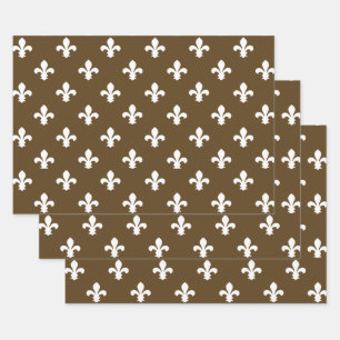 Pecan Southern Hütte Fleur de Lys Geschenkpapier Set