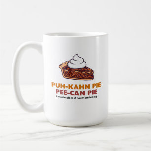 Pecannuss-Piekuchen mit Schlagsahne Kaffeetasse