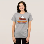 Pecannuss-Piekuchen-Scheibe mit Schlagsahne Tri-Blend Shirt (Vorderseite voll)