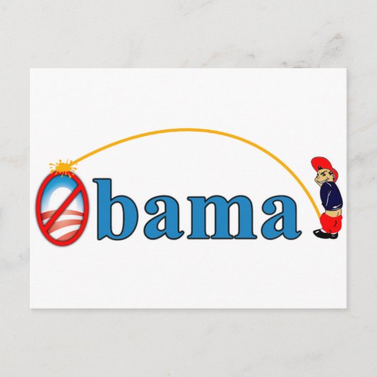 Pech auf Obama Postkarte (Vorderseite)