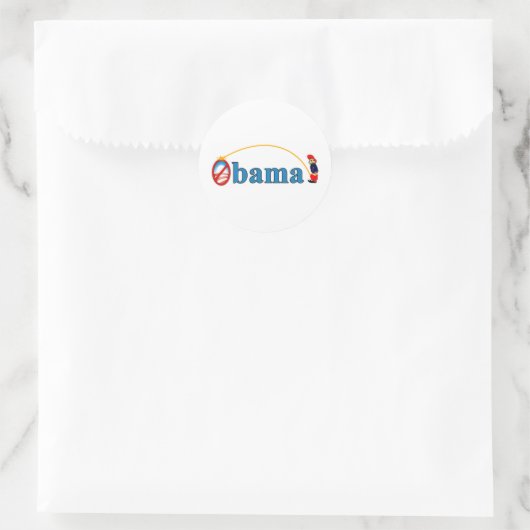 Pech auf Obama Runder Aufkleber (Tasche)