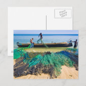 Pêcheurs Vezo Postkarte (Vorne/Hinten)