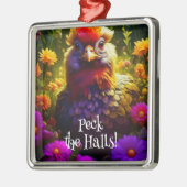 Peck die Hallen Hühnerpuppe | Weihnachten Ornament Aus Metall (Links)