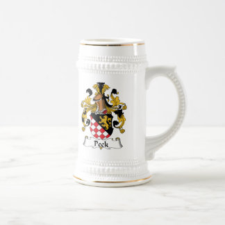 Peck-Familienwappen Bierglas