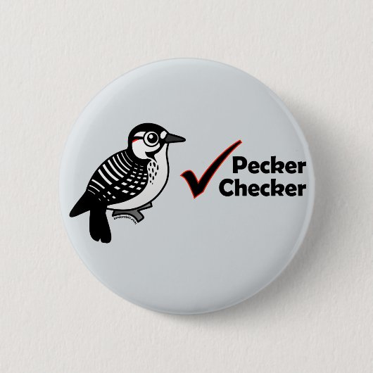 Pecker-Schachbrett Button (Vorderseite)