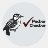Pecker Schachbrett Runder Aufkleber (Vorderseite)