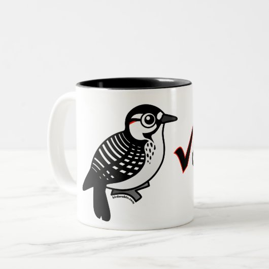 Pecker-Schachbrett Zweifarbige Tasse (Vorderseite Links)