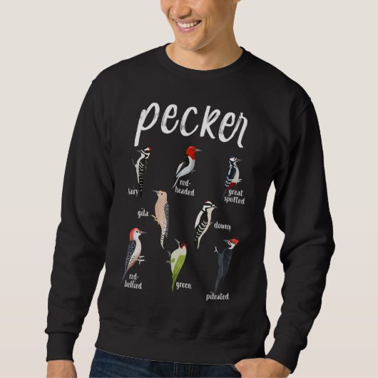 Pecker Woodpecker Birds Sweatshirt (Vorderseite)