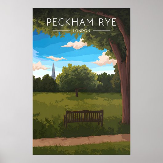 Peckham Rye Park London Reiseplakat Poster (Vorne)
