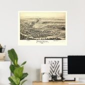 Peckville, PA Panorama Karte - 1892 Poster (Heimbüro)