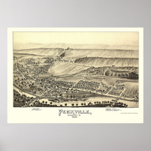 Peckville, panoramische Karte PAs - 1892 Poster
