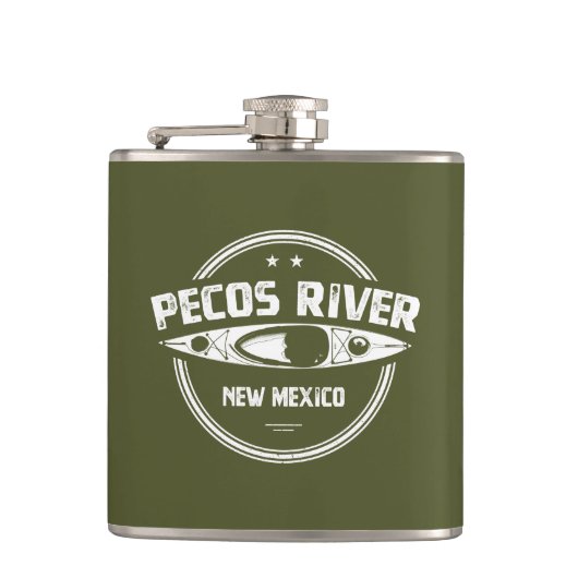 Pecos Fluss New Mexico Kajaking Flachmann (Vorderseite)